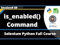 is_enabled() Command in Selenium Python (Session 69)