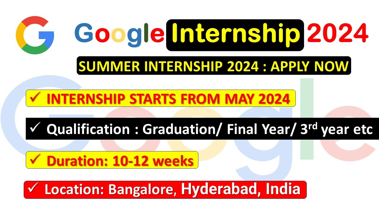 Google Summer Internship 2024 | Application Starts | Apply Now ...