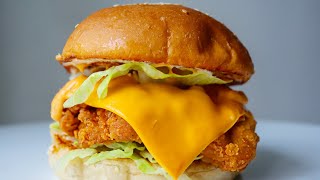 How to make CHICKEN BURGER at home - Fast Food Inspired!