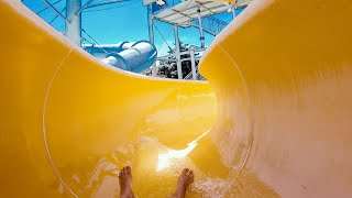 Yellow Flume Water Slide at Aquapolis Szeged (Outdoors)