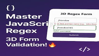 Form Validation with JavaScript Regular Expressions | JavaScript Regex for Beginners
