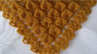 Образец узора крючком.ШальЛистопад.A sample of the crochet pattern.Shawl Listopad.