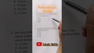 SOAL MATEMATIKA DASAR TES MASUK KERJA PERBANDINGAN SENILAI TIU SKD CPNS