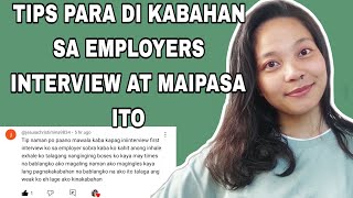 TIPS KUNG PAANO HINDI KAKABAHAN SA EMPLOYER AND INTERVIEW AT MAIPASA ITO