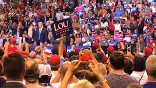 Scenes from inside the Trump rally, Wilkes-Barre, Pa.