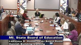 Michigan State Board of Education for February 12, 2019 - Morning Session