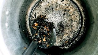 How to clean burnt cooker in tamil / How to clean burnt vessel tamil / அடிபிடித்த பாத்திரம் / கருகி