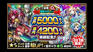 【モンスト】5000万記念ガチャ10日間引いた結果