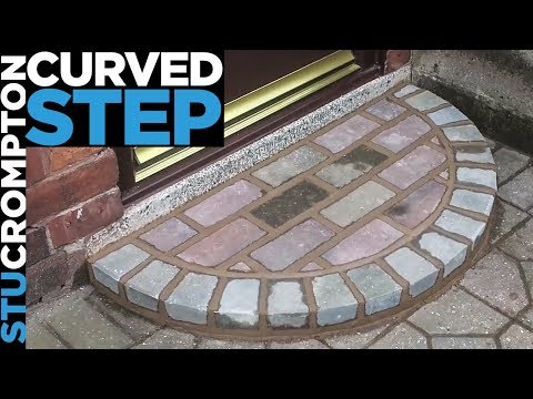 How to build a curved brick step How to build a curved brick step