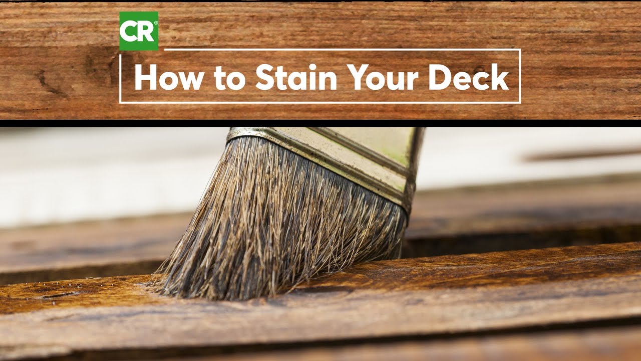How To Stain A Wood Deck Consumer Reports Youtube