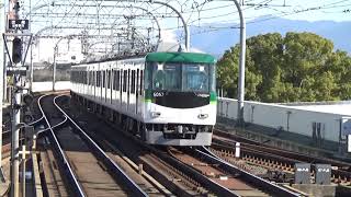 【急行通過！＆普通到着！】京阪電車 6000系6007編成 急行淀屋橋行き 1000系1503編成 普通出町柳行き 淀駅