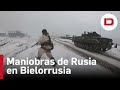 Los ejercicios militares del ejército ruso sobre la nieve de Bielorrusia