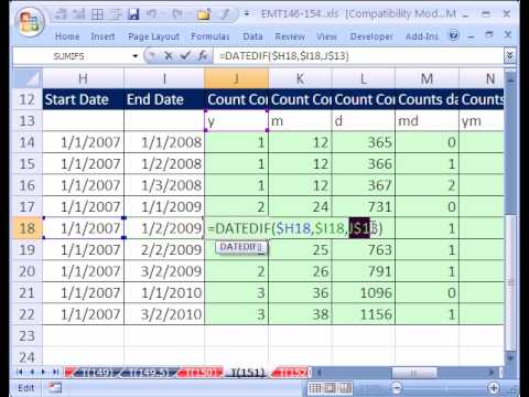 Excel Magic Trick #151: DATEDIF function (between two dates) Excel Magic Trick #151: DATEDIF function (between two dates)