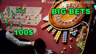 BIG BETS 100$ IN TABLE IN ROULETTE IN CASINO LAS VEGAS 29/01/2025