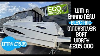 WIN A BRAND NEW ELECTRIC QUICKSILVER ACTIVE 905 WEEKEND BOAT POWERED BY EVOY WORTH £205,000