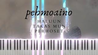 pehmoaino - haluun takas mun perhoset | Transposed piano tutorial (C/Am)