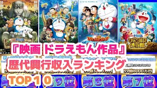 『映画 ドラえもん作品』歴代興行収入ランキングTOP１０