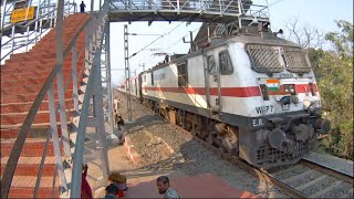 🔥130Kmph High Speedy ( Vivek + Humsafar + Shantiniketan Express Train Dangerous Skipping Out Station