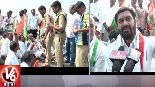 Farmers Protest Against TS Govt | Demands To Release Water For Irrigation | Karimnagar | V6 News