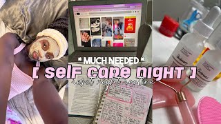 SELF CARE NIGHT ROUTINE | face masks, skin care, Bible study, chit-chat + more