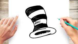 How to Draw Dr Seuss Hat Step by Step