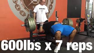 600 pound Bench Press for reps!!