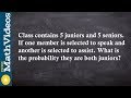 SAT ACT Prep How to determine the probability without replacement