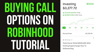 Buy Call Options Tutorial on Robinhood with Strategy