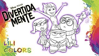 Colorindo desenho do filme DIVERTIDA MENTE Portugues Brasil para Crianças, DESENHOS INFANTIS DIVERTI