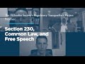 Section 230, Common Law, and Free Speech