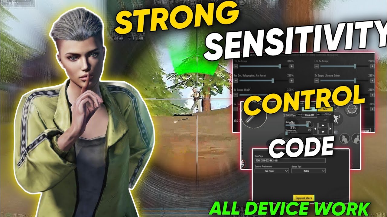 BGMI Sensitivity Settings 2.7🔥 Best Sensitivity Code Zero Recoil Spray ...