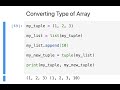 Python 1: Arrays - Simple Handling