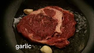 Beef entrecote in the pan// How to fry beef entrecote in the pan for 6 mins//