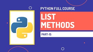 List Methods in Python | Python Full Course | Part-15 | Hindi
