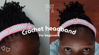 Simple crochet headband tutorial for beginners || Aesthetic Crochet