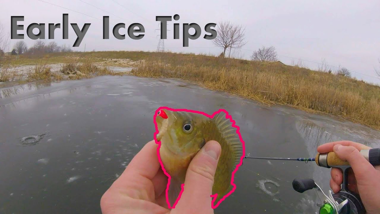 Early Ice TIPS For Bluegill Fishing (Ice Fishing 2018) - YouTube