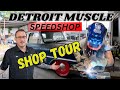 DETROIT MUSCLE SPEED SHOP TOUR HOTRODS AND TRUCKS