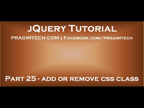 jQuery add or remove class jQuery add or remove class
