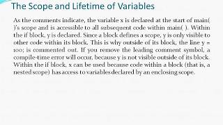 Variables - Java (Declaring, Dynamic Initialization, The Scope and Lifetime of Variables)