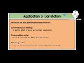 APPLICATIONS OF CORRELATION