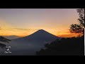 Agung Sunset exploding. Timelapse