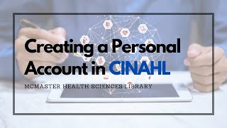 Creating a Personal Account in CINAHL