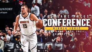 Nikola Jokić Full Postgame Press Conference vs. Brooklyn Nets🎙 | 10/29/24