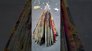 Christmas tree unique and simple from old books #shorts #diy_with_dcd