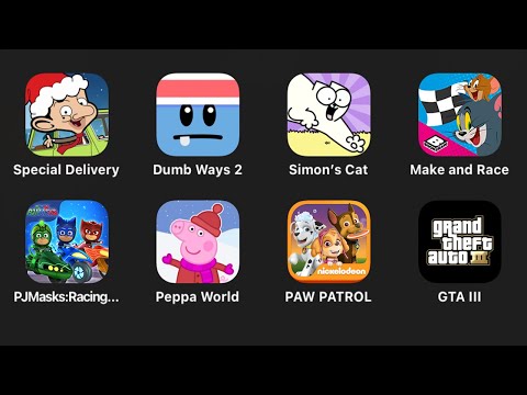 Mr Bean,Entrega especial,Simon's Cat,Tom & Jerry,Make and Race,PJ Masks,Peppa Pig,Paw Patrol,GTAIII