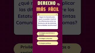 Estatutos autonomía short 3 Derecho #derecho #quiz #onlinequiz #onlinetest #cuestionario #examenes