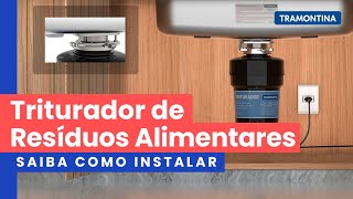 Como instalar o triturador de resíduos alimentares? | Tramontina