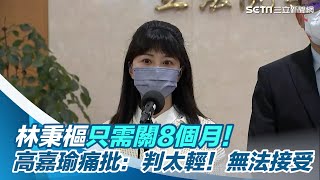 林秉樞只需關8個月！高嘉瑜痛批：判太輕！無法接受 ｜三立新聞網 SETN.com