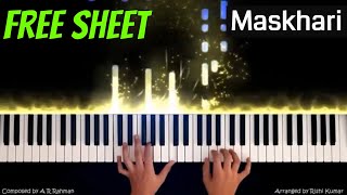Maskhari Piano Tutorial - Dil Bechara  | Piano Notes | Piano Cover | Piano Instrumental