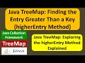Java TreeMap: Finding the Entry Greater Than a Key (higherEntry Method) | Java Collection Framework